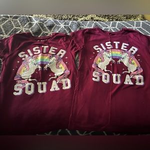 Girls| 2 Piece Sister Squad Matching Shirts
